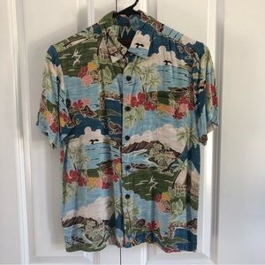Tori Richard Disney Aulani Honolulu Boys L 10/12 Hawaiian Shirt